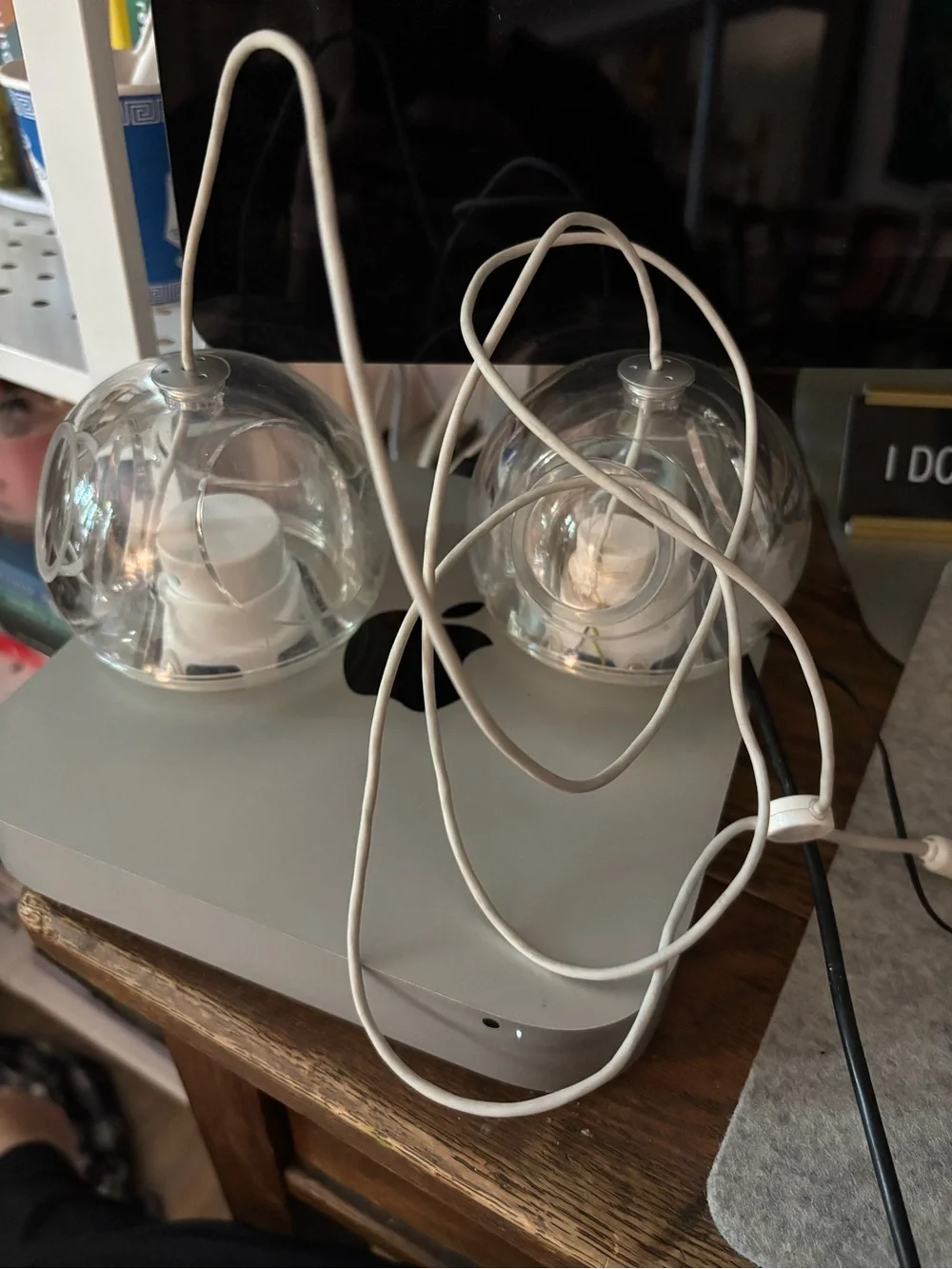 Apple Vintage 2004 clear apple pro speakers for iMac Harmon Karson